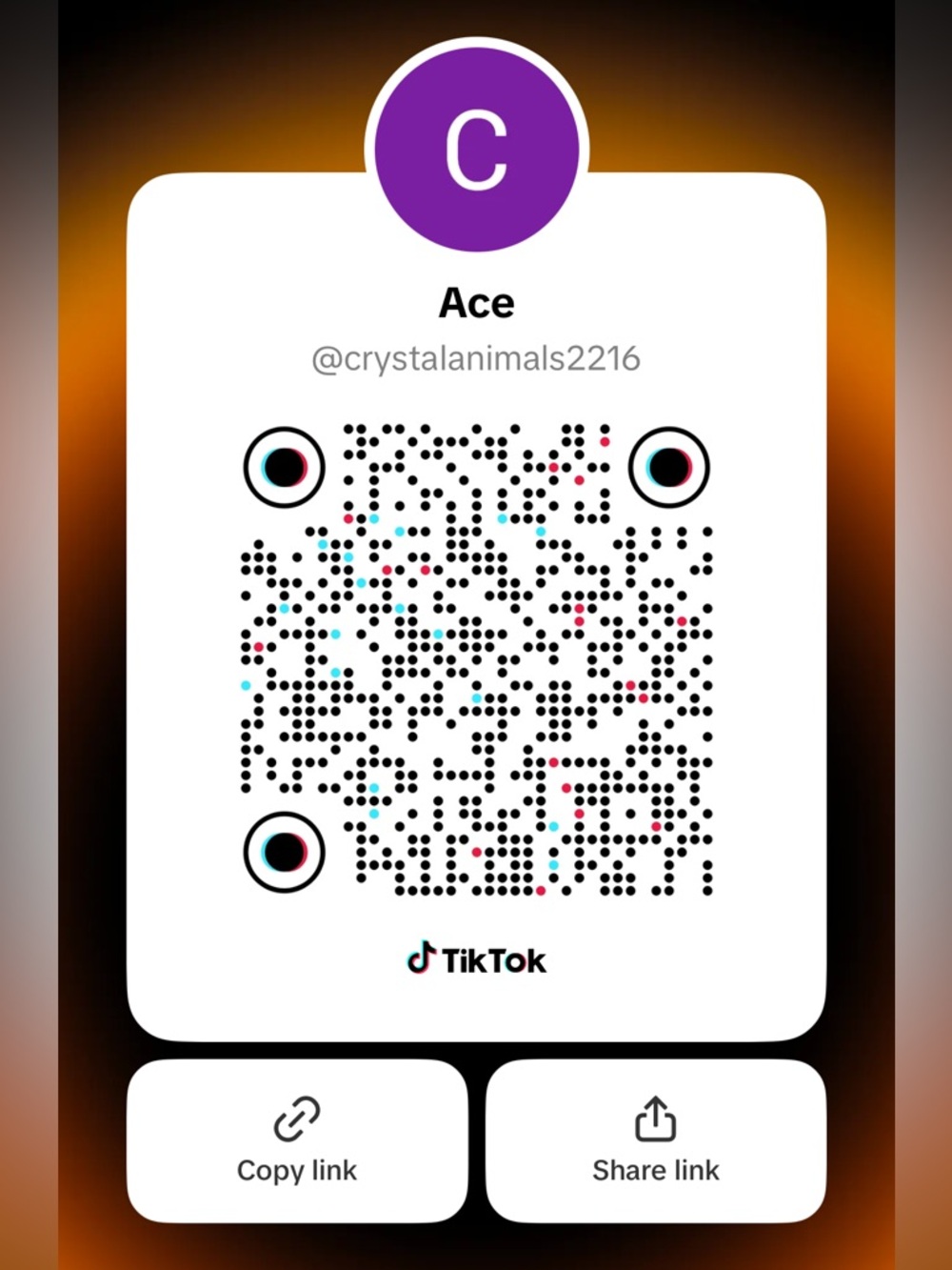 TikTok QR Code Card To Help Follow Me On Tiktok